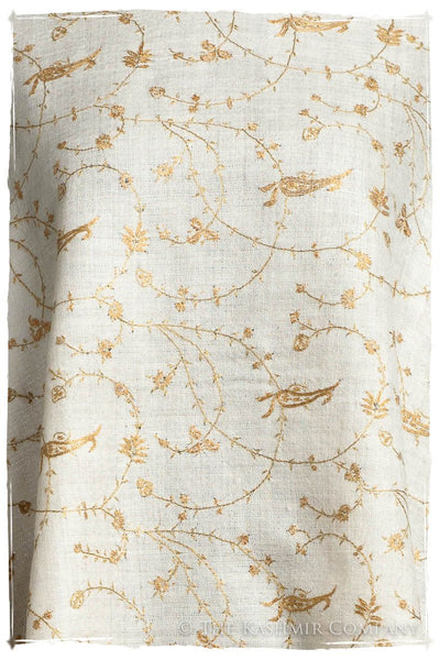 Mughal Gold Paisley L'amour Soft Cashmere Scarf/Shawl
