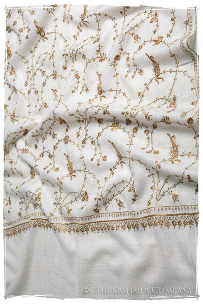 Mughal Gold Paisley L'amour Soft Cashmere Scarf/Shawl