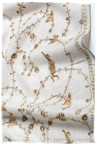 Mughal Gold Paisley L'amour Soft Cashmere Scarf/Shawl