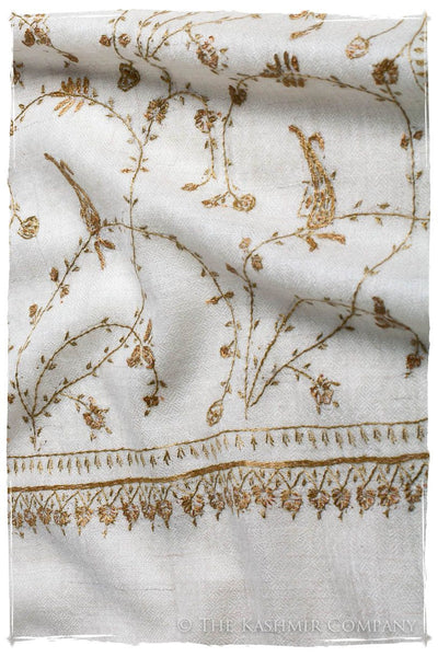 Mughal Gold Paisley L'amour Soft Cashmere Scarf/Shawl