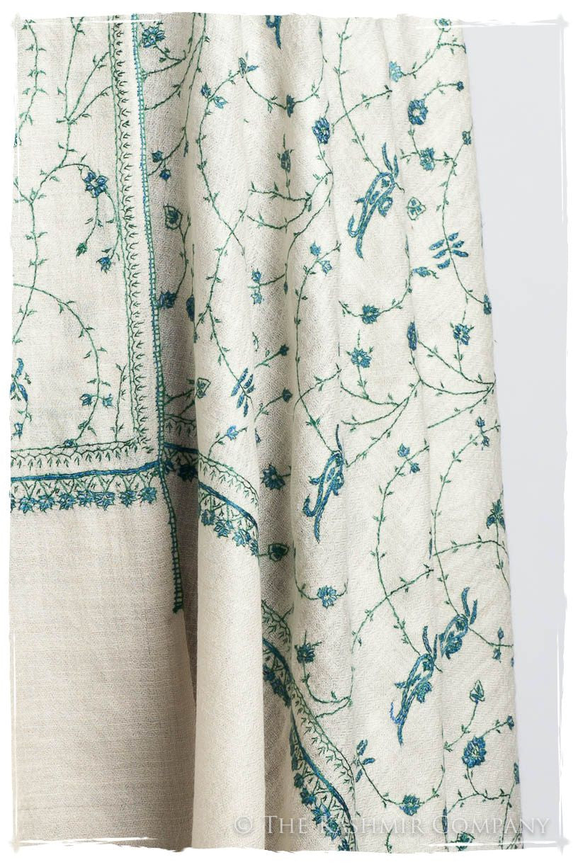 Caribbean Bleu Paisley L'amour Soft Cashmere Scarf/Shawl