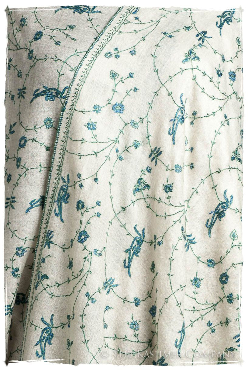 Caribbean Bleu Paisley L'amour Soft Cashmere Scarf/Shawl
