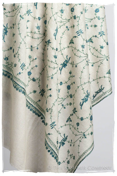 Caribbean Bleu Paisley L'amour Soft Cashmere Scarf/Shawl