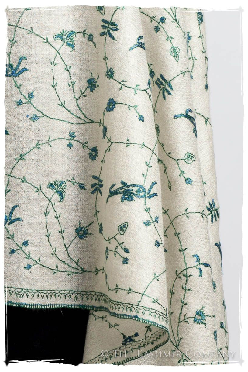 Caribbean Bleu Paisley L'amour Soft Cashmere Scarf/Shawl