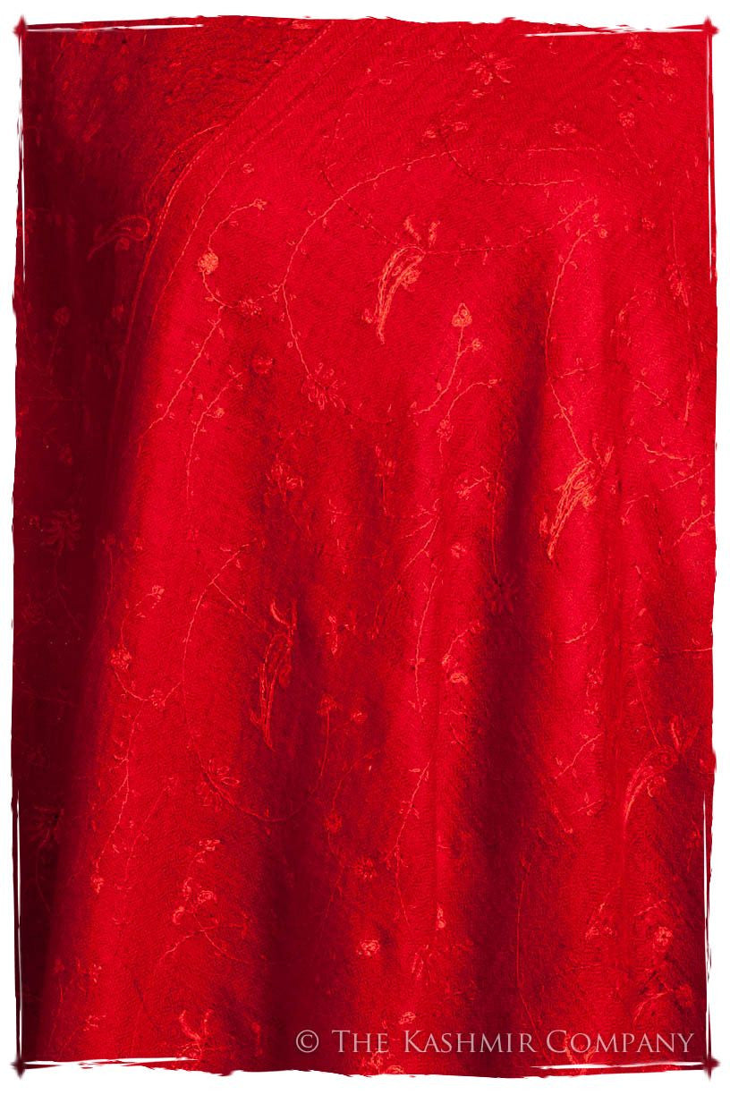Bijou Rouge Paisley L'amour Soft Cashmere Scarf/Shawl