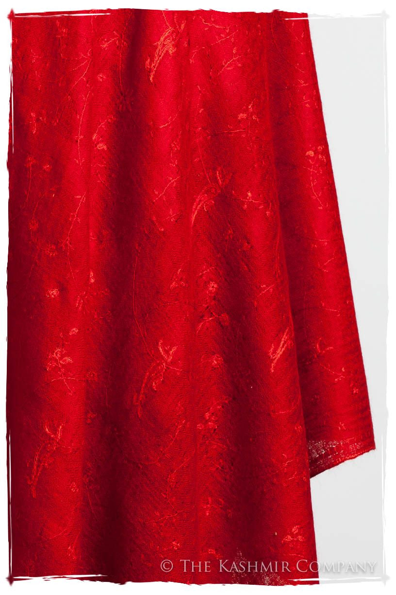 Bijou Rouge Paisley L'amour Soft Cashmere Scarf/Shawl