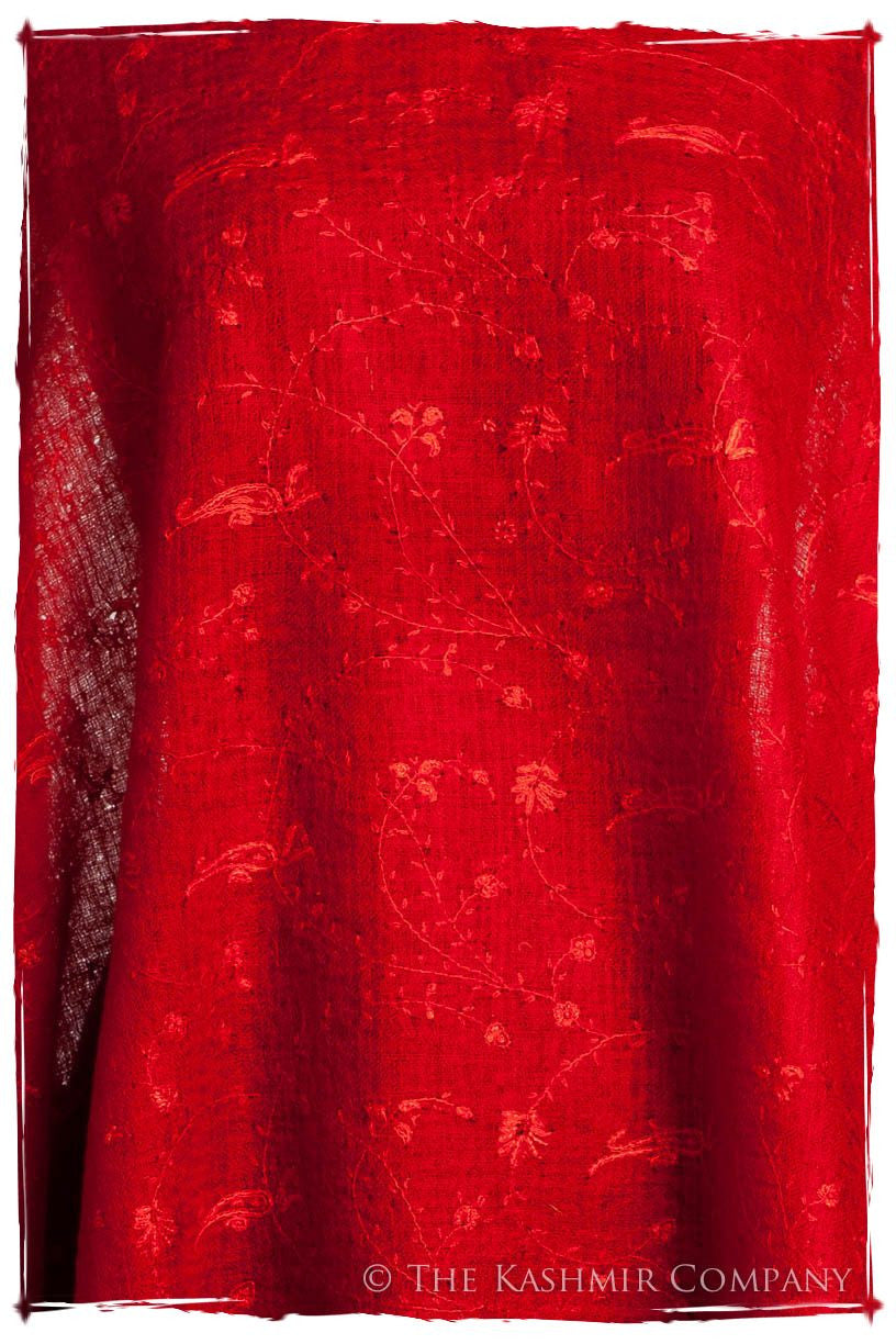 Bijou Rouge Paisley L'amour Soft Cashmere Scarf/Shawl