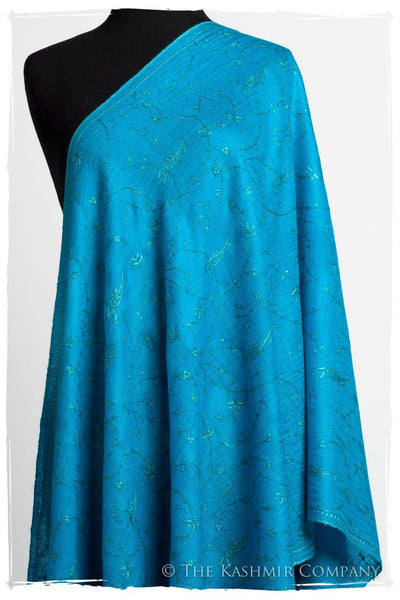 Mosaic Bleu Paisley L'amour Soft Cashmere Scarf/Shawl