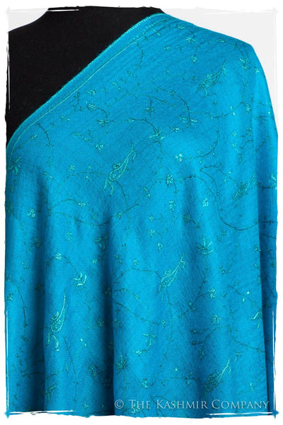 Mosaic Bleu Paisley L'amour Soft Cashmere Scarf/Shawl