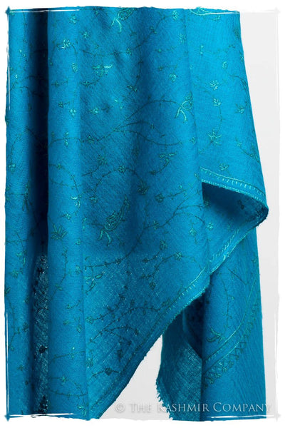 Mosaic Bleu Paisley L'amour Soft Cashmere Scarf/Shawl