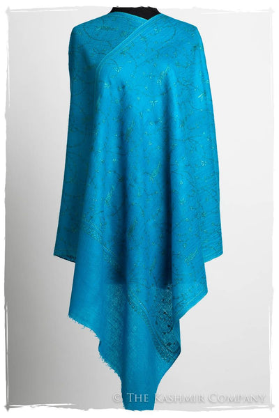 Mosaic Bleu Paisley L'amour Soft Cashmere Scarf/Shawl