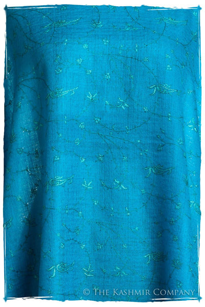 Mosaic Bleu Paisley L'amour Soft Cashmere Scarf/Shawl