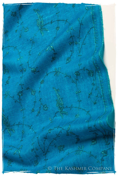 Mosaic Bleu Paisley L'amour Soft Cashmere Scarf/Shawl