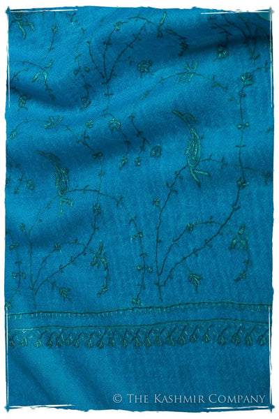 Mosaic Bleu Paisley L'amour Soft Cashmere Scarf/Shawl