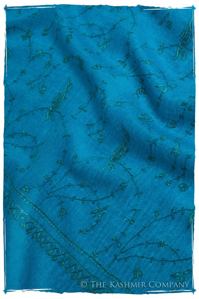 Mosaic Bleu Paisley L'amour Soft Cashmere Scarf/Shawl