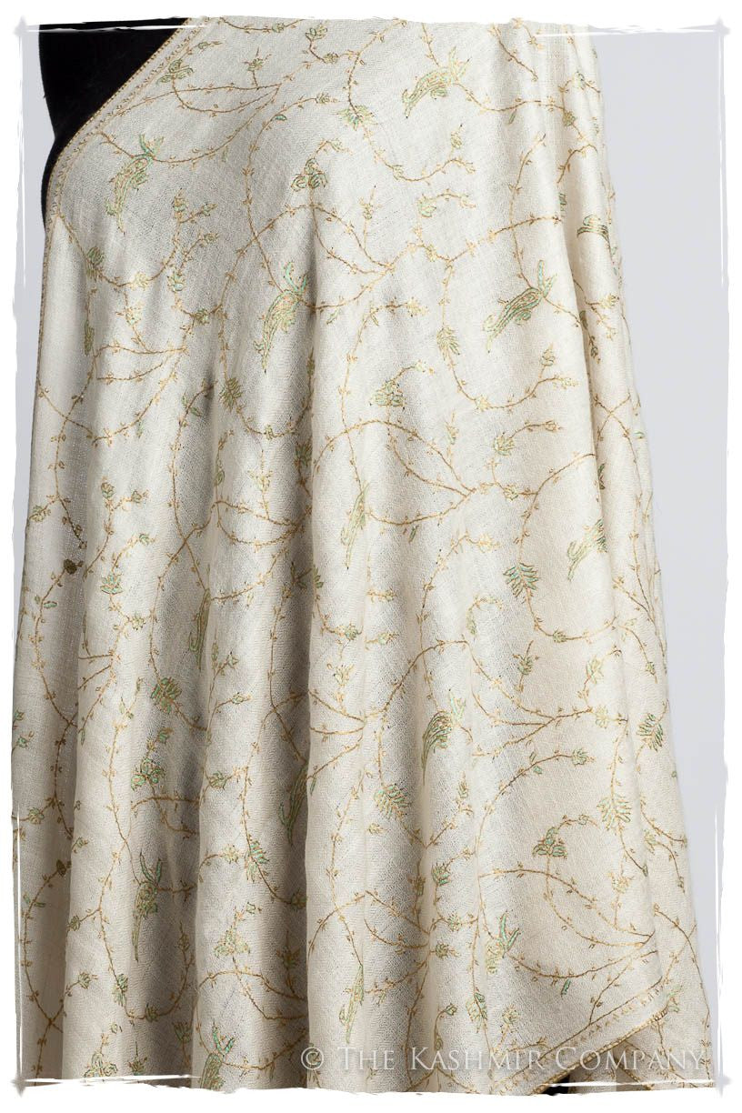 Porcelain d'Ivoire Paisley L'amour Soft Cashmere Scarf/Shawl