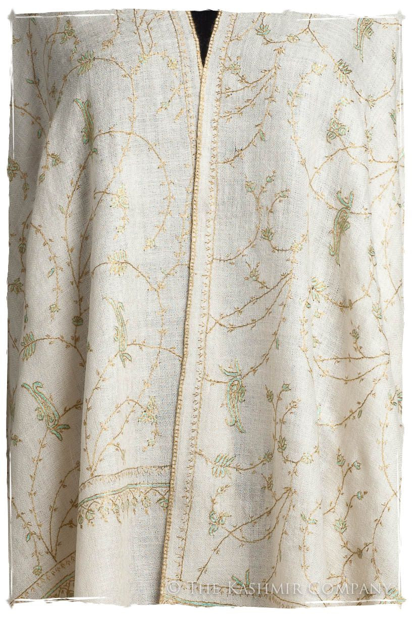 Porcelain d'Ivoire Paisley L'amour Soft Cashmere Scarf/Shawl