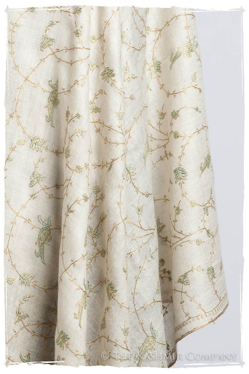 Porcelain d'Ivoire Paisley L'amour Soft Cashmere Scarf/Shawl