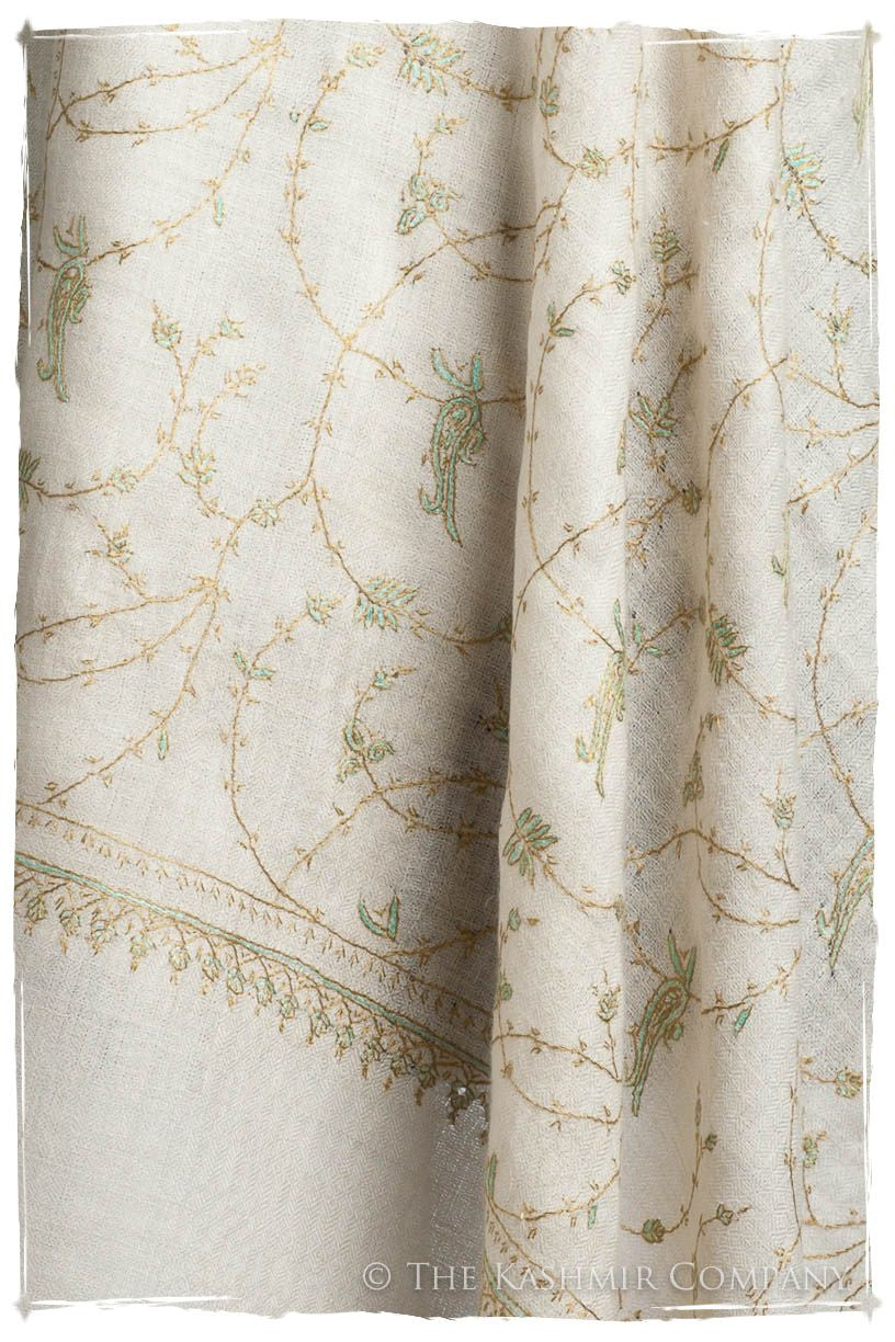 Porcelain d'Ivoire Paisley L'amour Soft Cashmere Scarf/Shawl