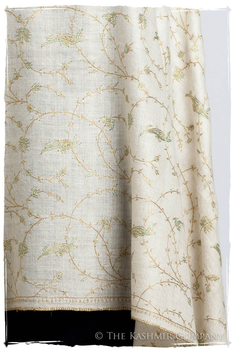 Porcelain d'Ivoire Paisley L'amour Soft Cashmere Scarf/Shawl