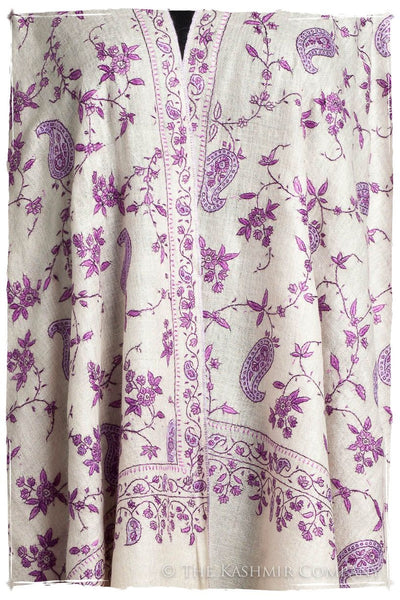 Pourpre Lilac de Rose Paisley L'amour Soft Cashmere Scarf/Shawl