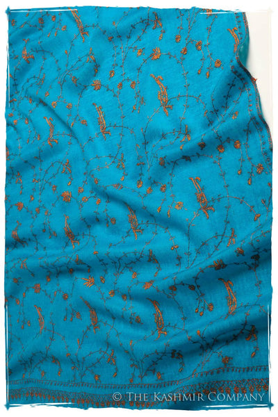 Oiseau Bleu Copper Paisley L'amour Soft Cashmere Scarf/Shawl