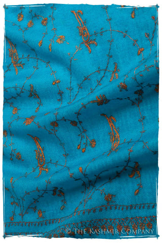 Oiseau Bleu Copper Paisley L'amour Soft Cashmere Scarf/Shawl