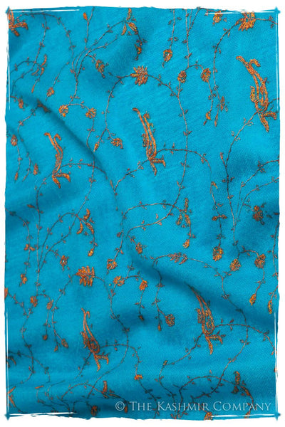 Oiseau Bleu Copper Paisley L'amour Soft Cashmere Scarf/Shawl