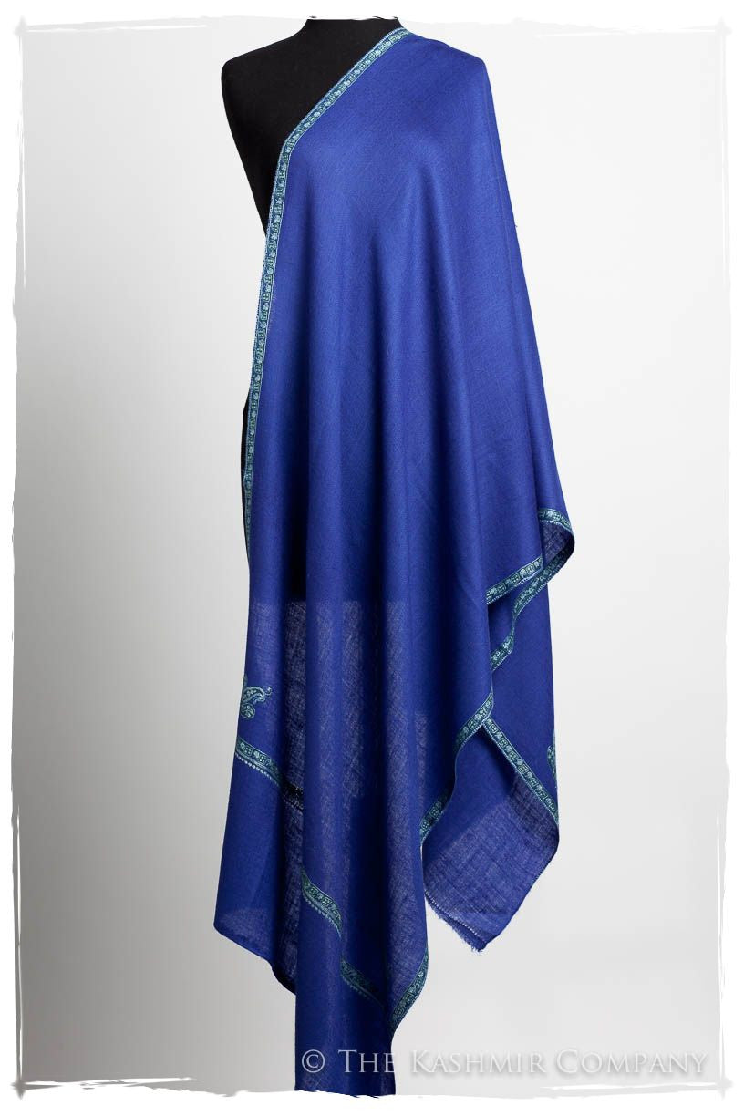 Frontière Victoria Bleu L'amour Soft Cashmere Scarf/Shawl