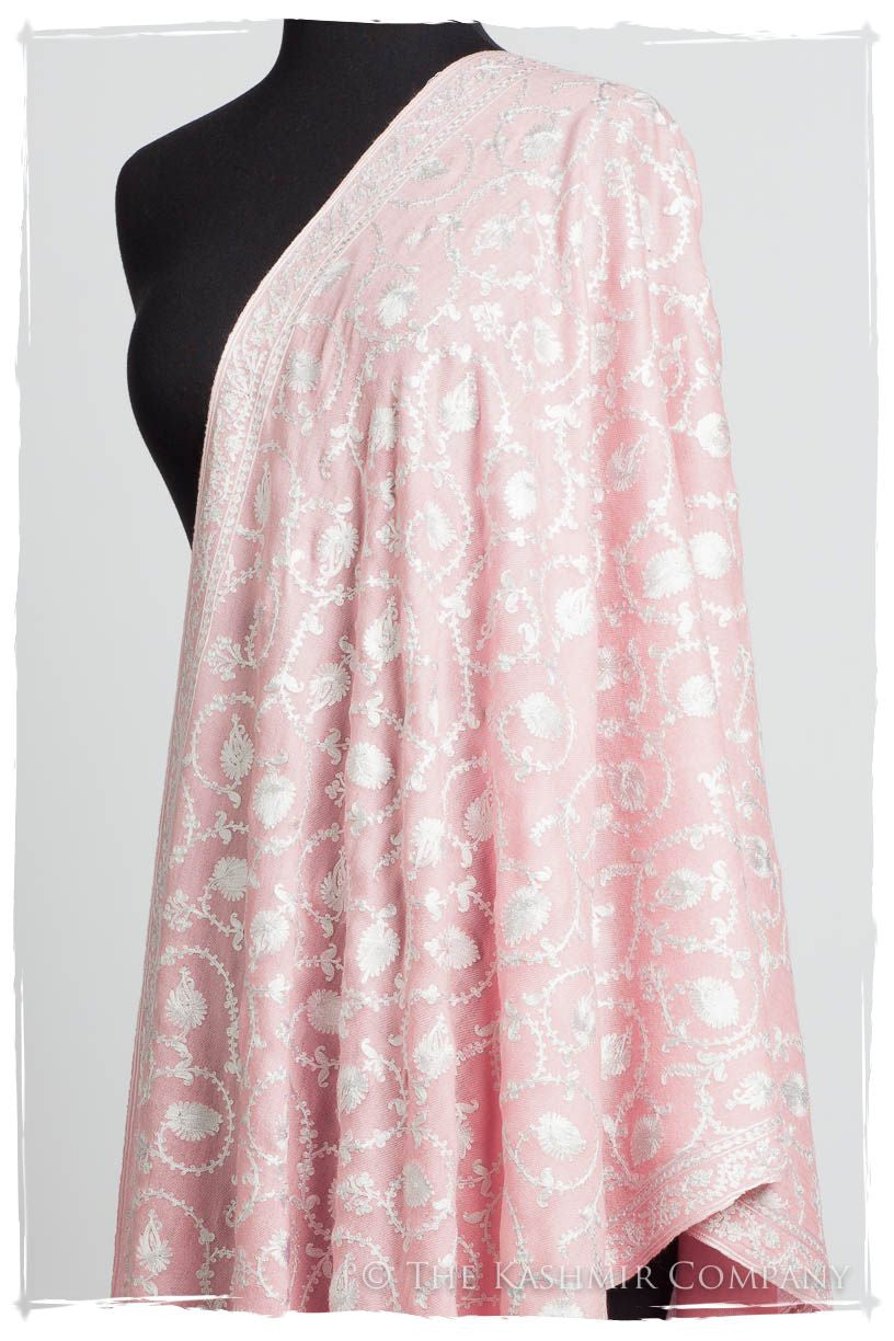 The Sophistiqué Argent Rose Jardin Shawl