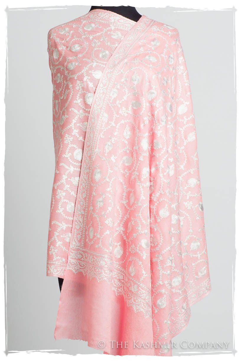 The Sophistiqué Argent Rose Jardin Shawl