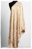 The Sophistiqué Gold Crème Jardin Shawl