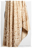 The Sophistiqué Gold Crème Jardin Shawl