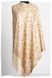 The Sophistiqué Gold Crème Jardin Shawl