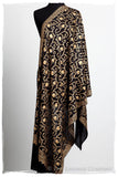 The Sophistiqué Gold Ebony Jardin Shawl