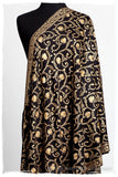 The Sophistiqué Gold Ebony Jardin Shawl