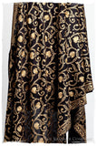 The Sophistiqué Gold Ebony Jardin Shawl