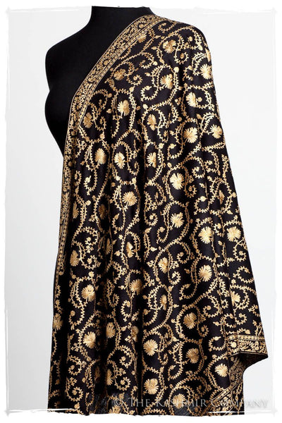 The Sophistiqué Gold Ebony Jardin Shawl