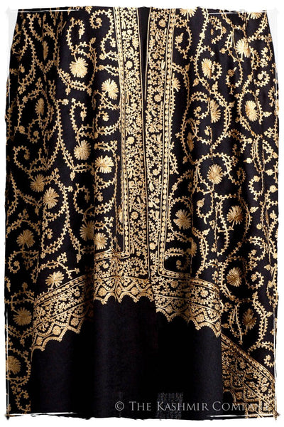 The Sophistiqué Gold Ebony Jardin Shawl