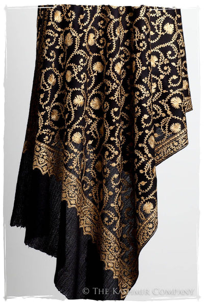 The Sophistiqué Gold Ebony Jardin Shawl