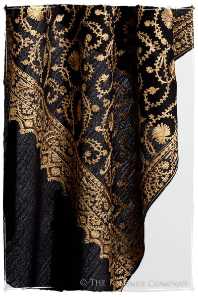 The Sophistiqué Gold Ebony Jardin Shawl