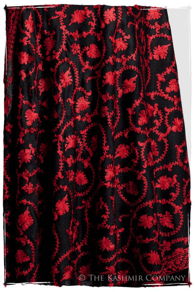 The Sophistiqué Rouge Ebony Jardin Shawl