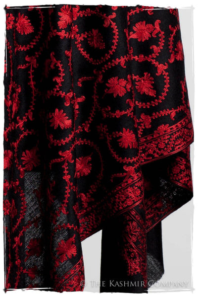 The Sophistiqué Rouge Ebony Jardin Shawl