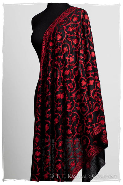 The Sophistiqué Rouge Ebony Jardin Shawl