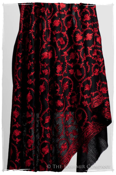 The Sophistiqué Rouge Ebony Jardin Shawl