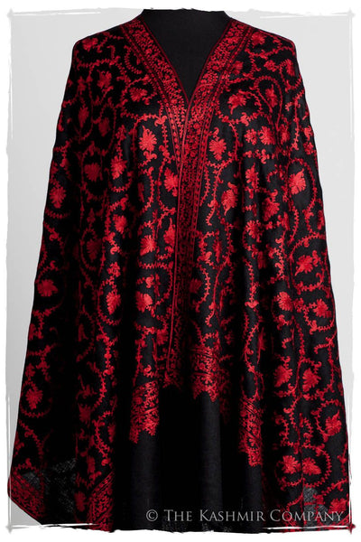 The Sophistiqué Rouge Ebony Jardin Shawl