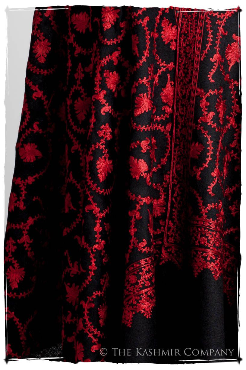 The Sophistiqué Rouge Ebony Jardin Shawl