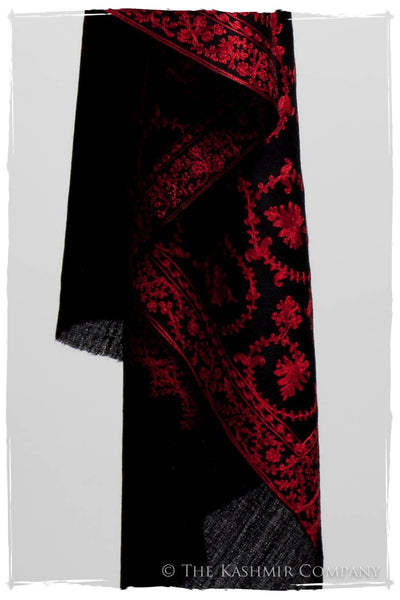 The Sophistiqué Rouge Ebony Jardin Shawl