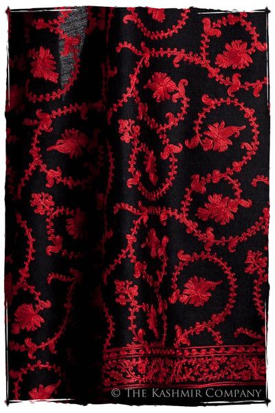 The Sophistiqué Rouge Ebony Jardin Shawl