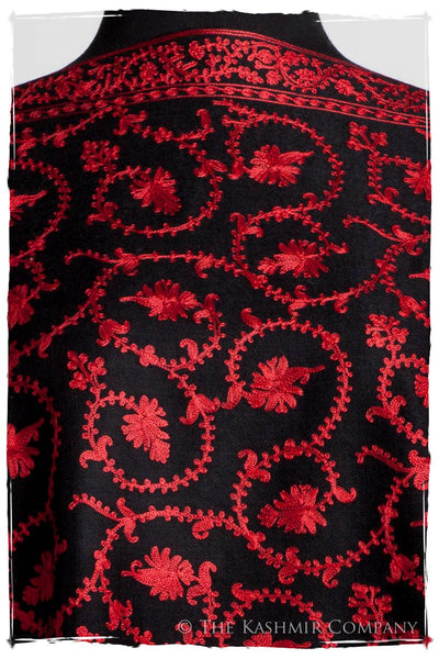 The Sophistiqué Rouge Ebony Jardin Shawl